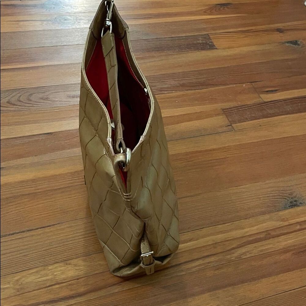 Dooney & Bourke Vintage Tan Croc Embossed Leather Shoulder Tote Bag 13x16 - Picture 10 of 16